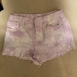 Forever 21 Lavender Tie-Dye Jean Shorts
